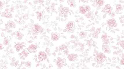 Delicate Vintage Rose Floral Pattern Design for Textiles and Home Decor