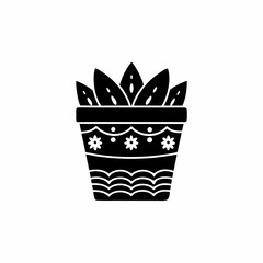 creative details Flower Pot Icon victor illustration