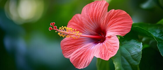 Vibrant Hibiscus Flower Photo Perfect for Botanical Prints and Floral Designs