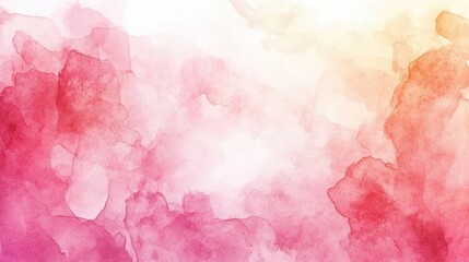 Obraz premium Abstract watercolor background featuring soft pink and orange hues blending seamlessly for creative design use