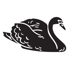 Obraz premium black duck illustration