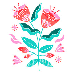 pink tulips semi flat