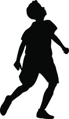 a boy body silhouette vector