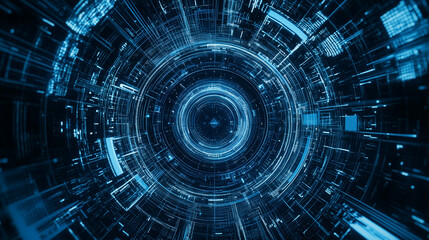 Fototapeta premium Abstract circuit board with a lot of micro chips