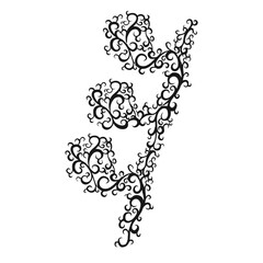 Obraz premium rest musical symbol swirl.eps