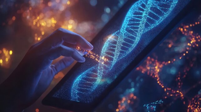DNA Digital Interface Visuals - Powered by Adobe