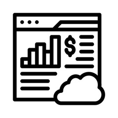 sales forecasting line icon