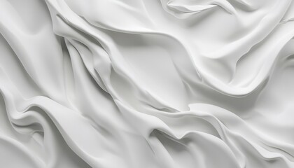 Obraz premium White fabric folds, smooth texture