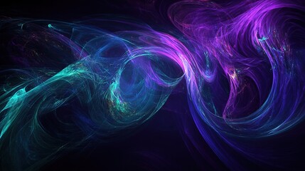 Fototapeta premium Abstract Purple Energy Field with Radiant Light and Mystical Atmosphere