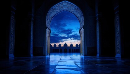 Fototapeta premium Mosque archway at dawn