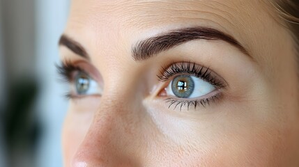 Obraz premium a close-up shot of a woman's eyes.