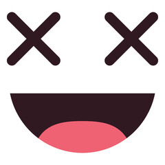Obraz premium smiley emoticon face flat.eps