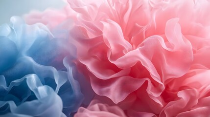 Naklejka premium an abstract image of blue and pink fabrics swirling.