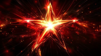 Radiant starburst explosion, digital art, glowing cosmic star, use as background graphic, website element