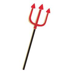 Naklejka premium halloween trident cartoon 