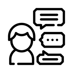 IT consultant line icon