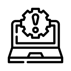 network troubleshooting line icon