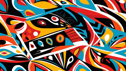 abstract seamless pattern with geometric shapes