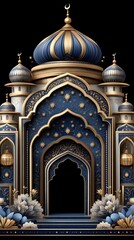 Obraz premium Ornate Islamic Mosque Entrance