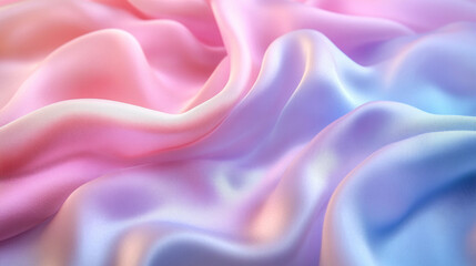 Obraz premium Silky ombre fabric folds in soft pastel shades create a serene and elegant visual display for fashion and decor