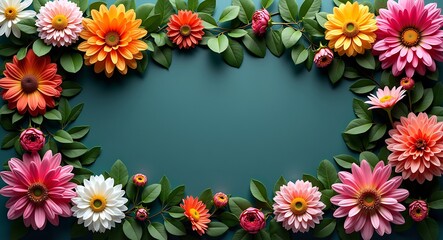 Fototapeta premium floral background with spring flowers