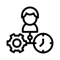 HR management line icon