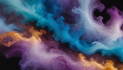Fototapeta premium Vibrant Ink in Alcohol Macro Art with Cosmic Swirls and Fluid Dynamics | Abstract Backgrounds & Creative Designs