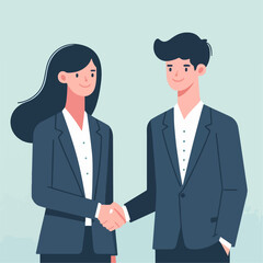 Fototapeta premium business people shaking hands
