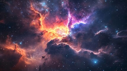 Awe-Inspiring Cosmic Nebula Interstellar Vista for Astronomy Enthusiasts