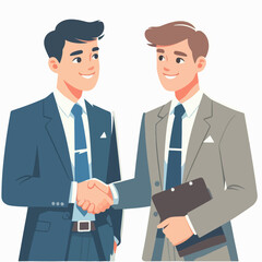 Obraz premium business people shaking hands