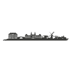 Obraz premium amsterdam skyline silhouette.eps