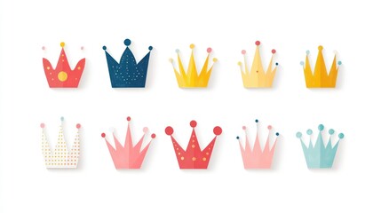 Colorful Paper Crowns Collection (1)