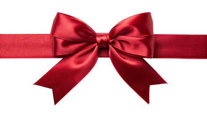 Fototapeta premium Luxurious Red Ribbon Elegance - Premium Transparent PNG for High-End Branding, Invitations & Event Design (Isolated Clipart, Velvet Texture)