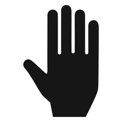 Obraz premium hand palm silhouette icon.eps