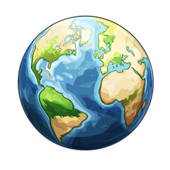 Fototapeta premium Our beautiful Earth a vibrant globe of land and sea