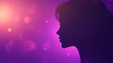 Obraz premium International Women's Day. 8 March purple background