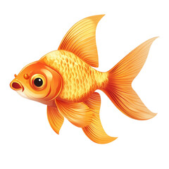 Adorable Golden Fish Swimming Joyfully