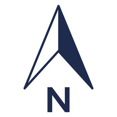 simple north arrow ubication.eps