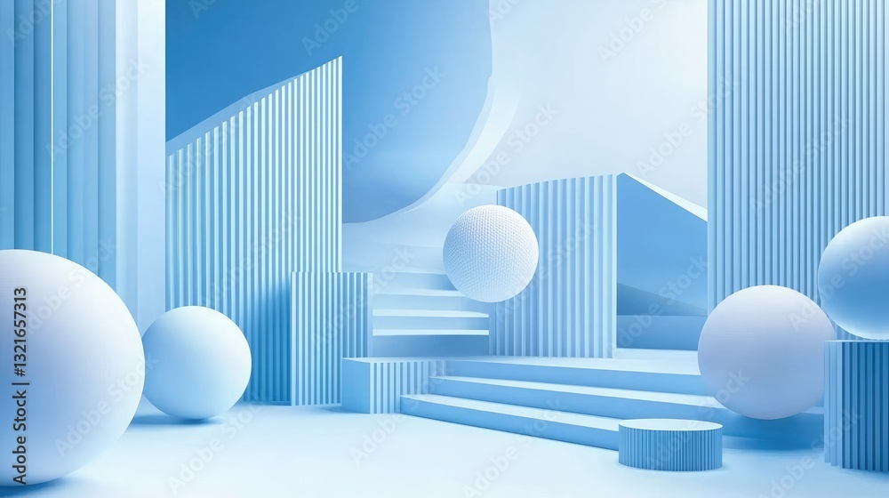 Poster A crisp blue vector background with geometric shapes and gradients for a modern design.