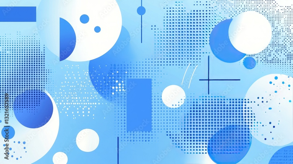 Poster A crisp blue vector background with geometric shapes and gradients for a modern design. 