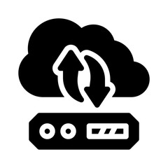 Naklejka premium DNS glyph icon