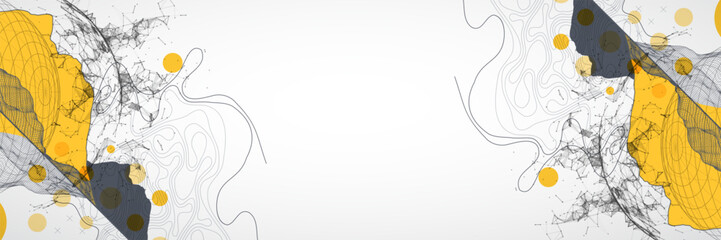 Abstract image of a wireframe sphere with a plexus effect. Science and technology creative theme. Vector.