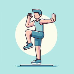 illustration of person doing workout