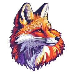 red fox vector illustration