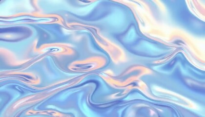 Obraz premium Surreal Liquid Metal Ripple Effect, Abstract Art, Digital Artwork, Holographic Design, Fluid Motion