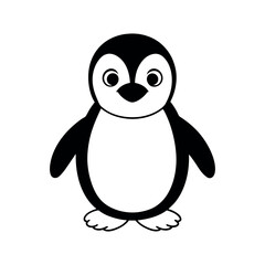 penguin on white background
