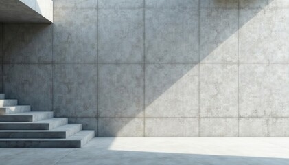 Fototapeta premium Smooth horizontal lines etched in concrete, subtle grey shades, subtle, graphic