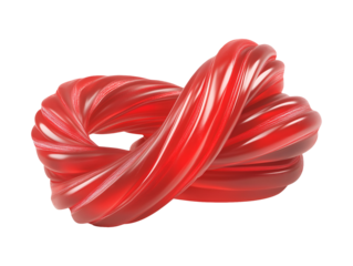 Twizzlers strawberry licorice isolated on transparent or white background, png