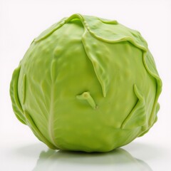 Fototapeta premium Close-up photograph showcasing intricate details of fresh cabbage leaves Macro Shot High Details Textured Cabbage