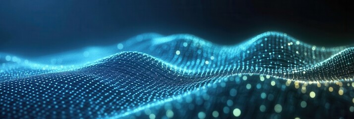 Dynamic intersecting trend lines and a data grid represent political and economic analysis in cool blue and green tones